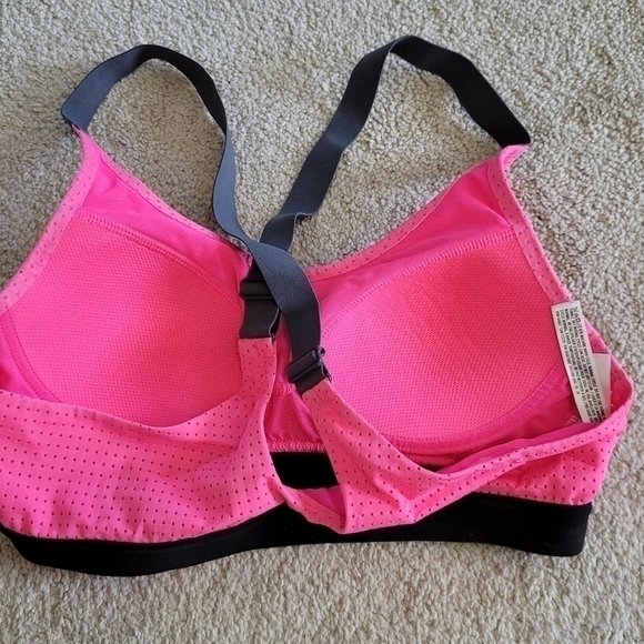 Victorias Secret Sport VSX 32A hot pink crisscross back padded sports bra - Picture 4 of 9